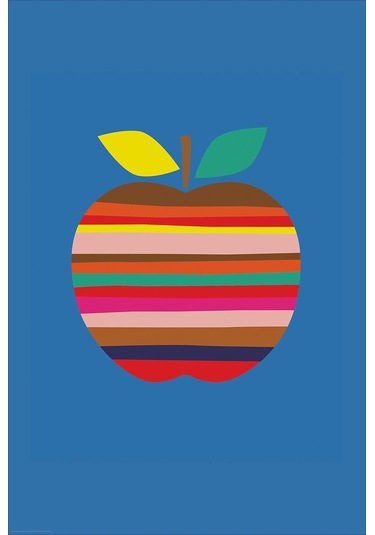 Poster, Çok Renkli, 61x91 Cm, Renkli Elma