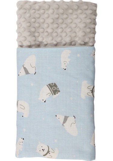 Vkemall Yumuşak Pamuklu Bebek Battaniyesi - Nefes Alabilir, Nokta Desenli, Tüm Mevsimler İçin 110x80cm DiğER