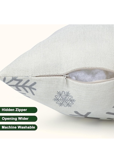 4'lü Noel Yastık Kılıfı Seti - Kırmızı Yastık Kılıfları 45 X 45 Cm - Noel Tasarım Yastık Kılıfları