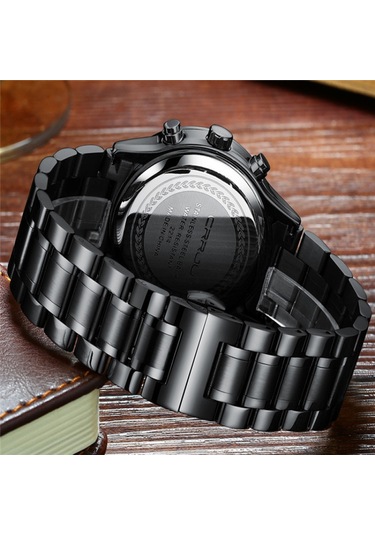 Crrju/kajun 2214 Yeni Erkek İş Saati Erkek Saati Altı Pimli Kronograf Çok İşlevli Paslanmaz Çelik Saat Rosegoldblackface Diğer