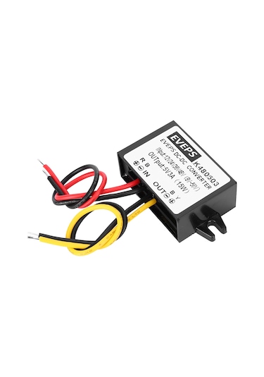 Suofeng Dc-dc 8-58v'den 5v 3a'ya Dönüştürücü Modül, Aşırı Gerilim/akım Korumalı, Su/dağınık/şok Dayanıklı, Alev Engelleme Kılıf, 96% Verimlilik