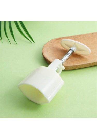 Sointeresting Mooncake Kalıbı Yaprak Kalıpları 30g Kurabiye Damgası Kesici 3d Yaprak Şekilli El Pres Kalıbı Beyaz