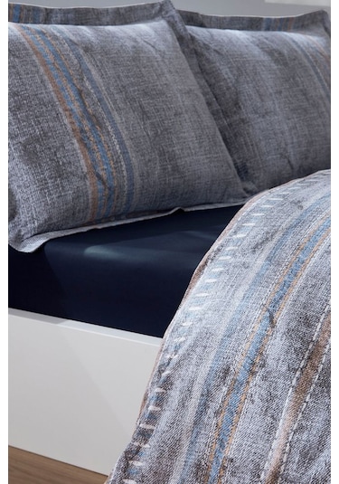 Colorado King Size Lastikli Çarşaf Nevresim Takımı Renkli