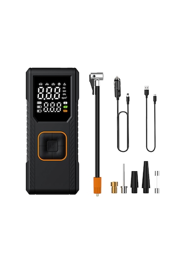 Kablolu Ve Akülü Çift Kullanımlı Czk -dc09 Dijital Ekranlı Lastik Şişirme Hava Kompresörü