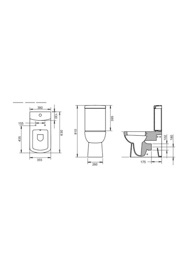 Turavit PLZ1708 Plaza Kanallı Duvara Sıfır Klozet Nkp Yavaş Kapak