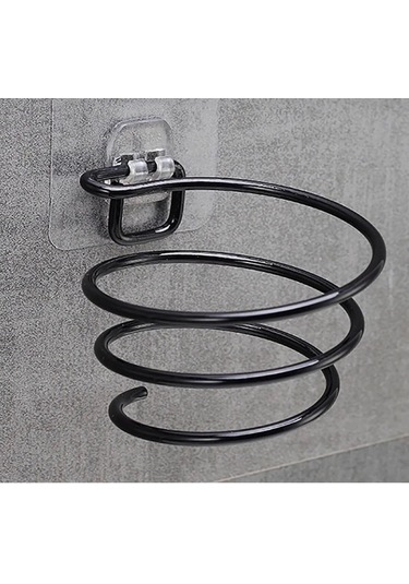 Digisu Yapışkanlı Fön Askısı-siyah Mat Siyah