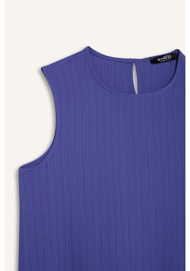 Defacto 	Relax Fit Şal Yaka Krinkıl Kumaş Uzun Kimono E1816AX25SP Mavi