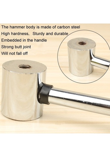 Pazly 35mm Sıçrama Yok El Yapımı Dıy Çift Yüz Kauçuk Çekiç