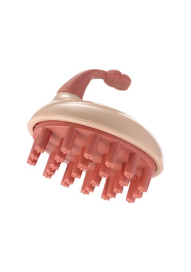 Hangfox Pembe Şampuan Fırçası Silikon Uçlu Saç Bakımı Aleti - Saç Kökünü Güçlendirir, Deri Temizler Ve Rahatlatır - Tüm Saç Tipleri İçin