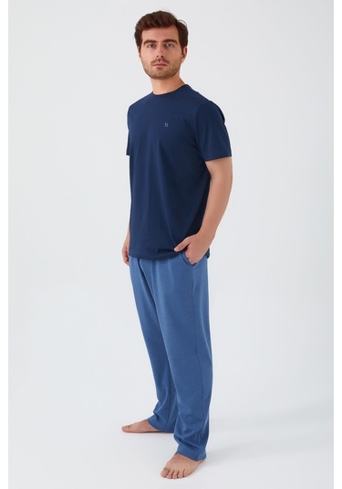 Arnetta 2539 Kısa Kol Erkek Pijama Takım Lacivert