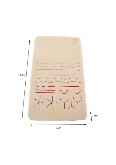 Edulaparoskopi 5 Adet Cerrahi Yara Silikon Sütür Pedi Yara Dikiş 19x9 Cm 7 Mm Eğitim Matı Travmatik Dikiş Pedi