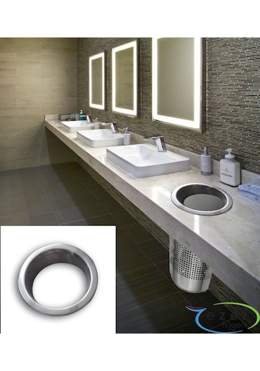 Tezgah Üstü Çöp Atma Çerçevesi Krom