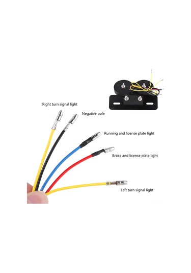 Yaozixa 12v 39 Led Atv, Dirt Bike Ve Motosikletler İçin Su Geçirmez, Şok Dayanıklı Tekerlek Arka Fren Ve Sinyal Lambası Smoke Lens
