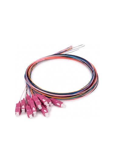 Alfafonet Sc/pc Multimode Loose Buffer Om4 2 Metre Fiber Optik Pigtail 12 Renk