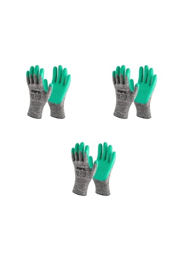 Mafel Mf 080 Lateks Kaplı Yeşil Camcı Eldiven No:10 Xl - 3 Adet Paket