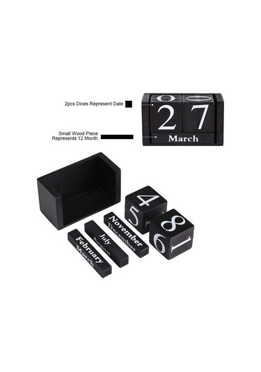 Sürekli Takvim Şık Şık Bloklar Masaüstü Takvimi Beyaz