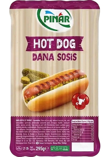 Pınar Dana Hot Dog Sosis 295 G
