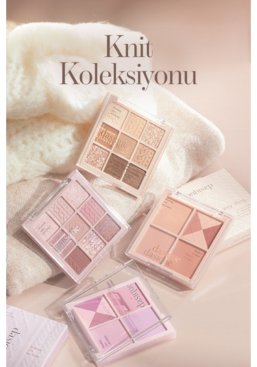 Dasique Karıştırılabilir Renk Tonlarına Sahip 4 Lü Allık Paleti Blending Mood Cheek 04 Beige Knit 04 Beige Knit