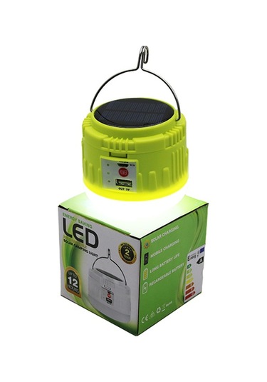 Usb - Solar Şarjlı Askılı Kamp Lambası - Powerbank Çok renkli