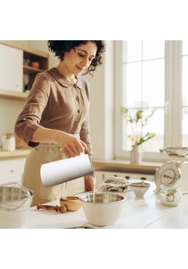 Pazly Büyük Termal Kahve Sürahi Çift Duvarlı Termos Ev Ofis Cam Siyah Siyah