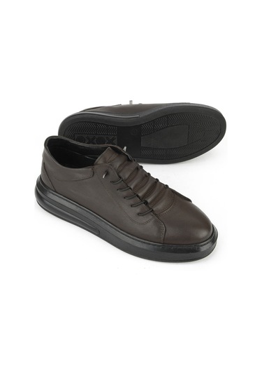 Ziya, Erkek Hakiki Deri Sneaker 153423z73 Kahve 153423z73 300 Kahve