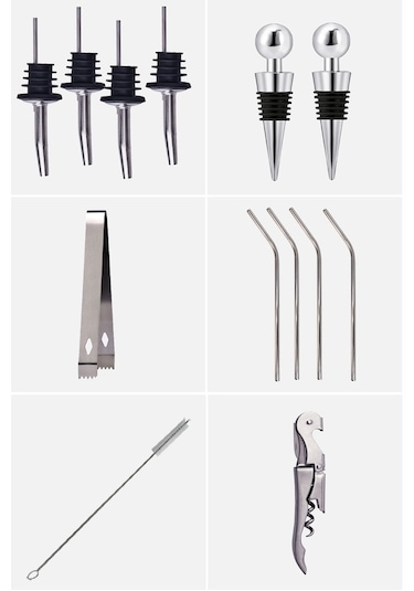 Novahub Tcherchi Paslanmaz Çelik Kokteyl Seti - Gümüş, Lüks Tasarım