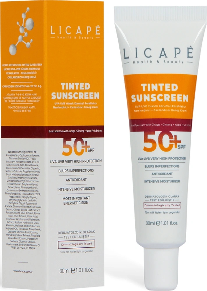 Licape Yüksek Koruma Tinted (KAPATICI) 50 Spf Güneş Kremi