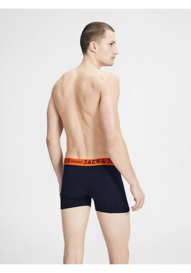 Jack & Jones Jack Jones Erkek Karışık Renkli 3'Lü Boxer 12113943 Çok Renkli