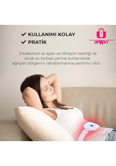 Upway Şarjlı Titreşimli Sıcak Terapi Kemeri