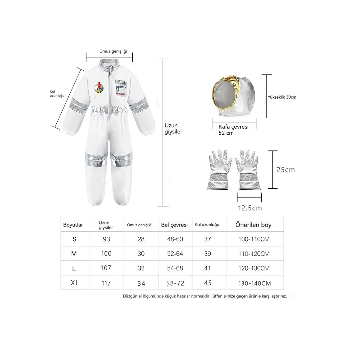 Nasa Pilot Kostüm Çocuk Astronot Kostüm Erkek Çocuk Kız Uzay Giydirme Rol Oynama Doğum Günü Hediyesi Cadılar Bayramı