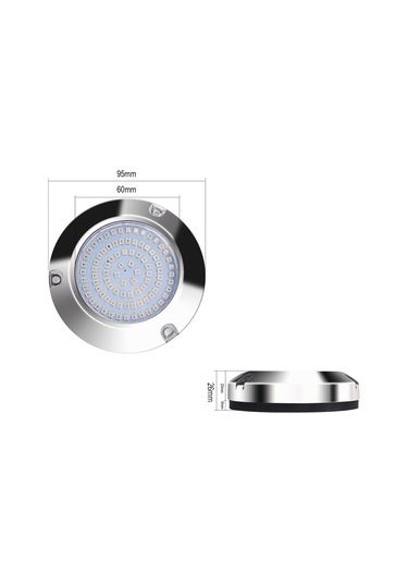 Gemi / Yat 10-30v 90leds Suya Dayanıklı Paslanmaz Çelik Sualtı Işığı Kırmızı Işık
