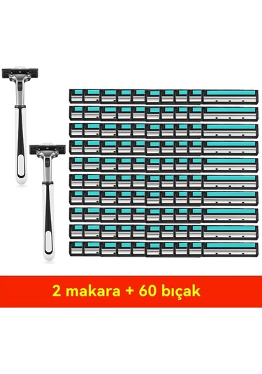 Bıçak Tıraş Makinesi Tıraş Makinesi Paslanmaz Çelik Manuel Kafa Erkek Vintage Sakal Bıçağı Sakal Bıçağı Sakal Bıçağı Elektrikli Değiştirme Ithal Çift Katmanlı 2 Bıçak Tutucu 60 Bıçak