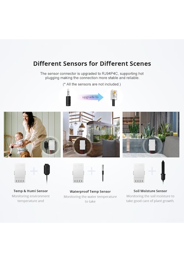 Mufunye Sonoff Thr316 Akıllı Sicaklık Nem İzleme Anahtarı 16a Beyaz Ewelink Uygulaması İle 2.4ghz Wi-fi Beyaz