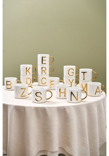 Karaca G Harfli Kupa 400 Ml Beyaz