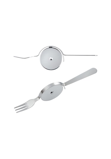 Suntek Çatallı Pratik Pizza Kesici Gümüş