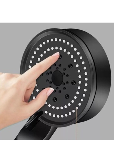 5 Fonksiyonlu Siyah El Duşu Krom