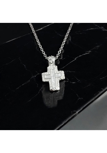 925 Ayar Gümüş Küçük Boy Unisex Hac Kolye Gümüş