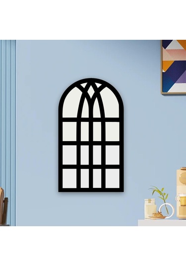 Suntek Kemerli Bölmesi Ayna Duvara Monte Dekoratif Akrilik Camı Siyah