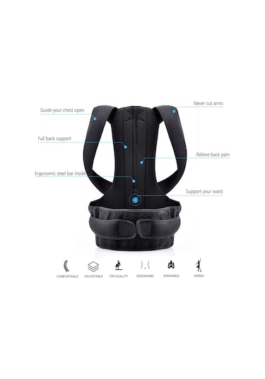 Moveevo "omurga Düzeltici Korse - Rahat Ve Görünmez Duruş Destekleyici, Sırt Ve Boyun Ağrıları İçin M Beden" Diğer