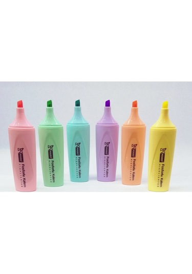 Mikro Pastel Renk 6'lı Fosforlu Kalem