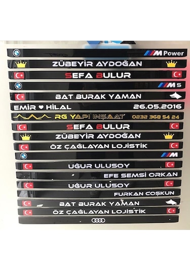 Appcity 2 Adet- Isimli Pleksi Plakalik, Gömme Harf Plakalik 340579627