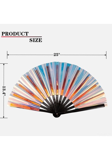 Xiyyadms "büyük Bambu Katlanır El Yelpazesi - Şık Dekor Ve Serinletici Aksesuar"