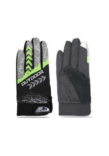 Xbyc Outdoor Mtb Mevsimlik Tam Parmak Bisiklet Eldiveni Large Eldiven Yeşil