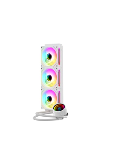 Gametech Hydra Beyaz Ahd360mm Argb Cpu Dereceli Sıvı Soğutma