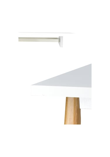 Vilinze Avanos Katlanır Mdf Ahşap Mutfak Masası - 70x80 Cm Beyaz Naturel