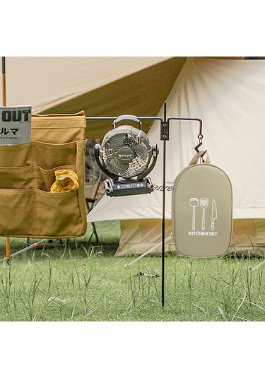 Symbee Kahverengi Kamp Çadır Mutfak Gereçleri Çantası Nilon Taşınabilir Outdoor Malzeme Saklama Çantası Kahverengi