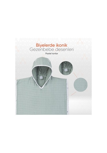 Gezenbebe Hero Müslin Ve Havlu Bebek Çocuk Pançosu