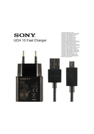 Sony Z2-z3-z5-e4-c5 Hızlı Şarj Aleti Cihazı Ve Usb Kablosu