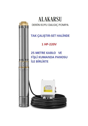 Alakarsu 4" 1 Hp Derin Kuyu Dalgıç Pompası