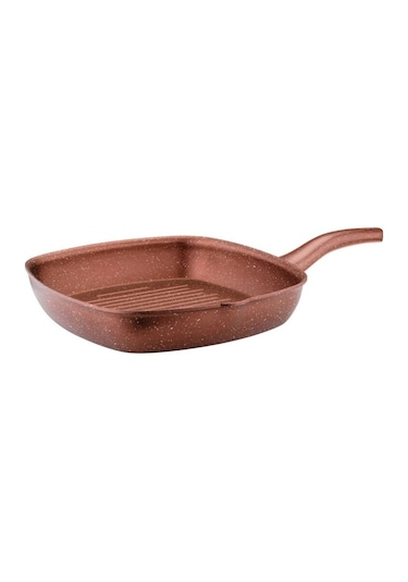 Katre 28 Cm Granit Izgara Tavası - Koyu Bakır